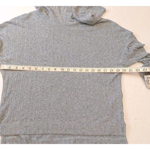 Bcx Juniors' High-Low Cowl-Neck Sweater Light Blue  Size Small - Picture 5 of 5